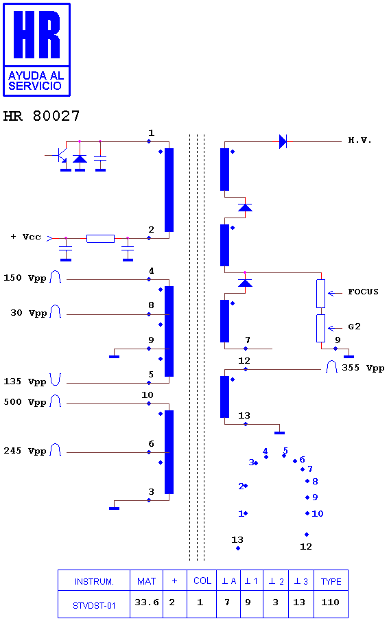 Schematic diagram for HR 80027