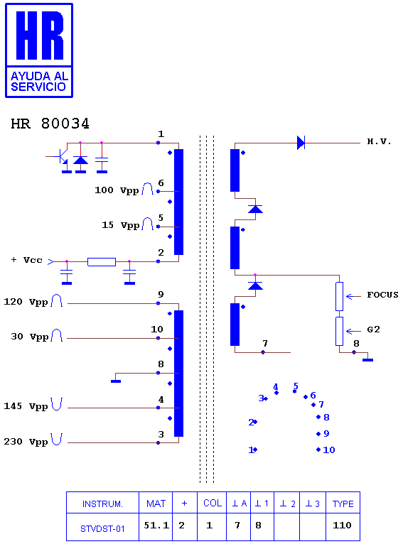 Schematic diagram for HR 80034