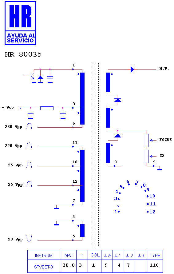 Schematic diagram for HR 80035