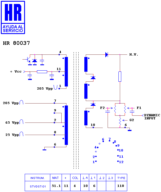 Schematic diagram for HR 80037