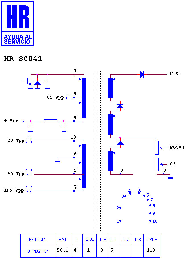 Schematic diagram for HR 80041
