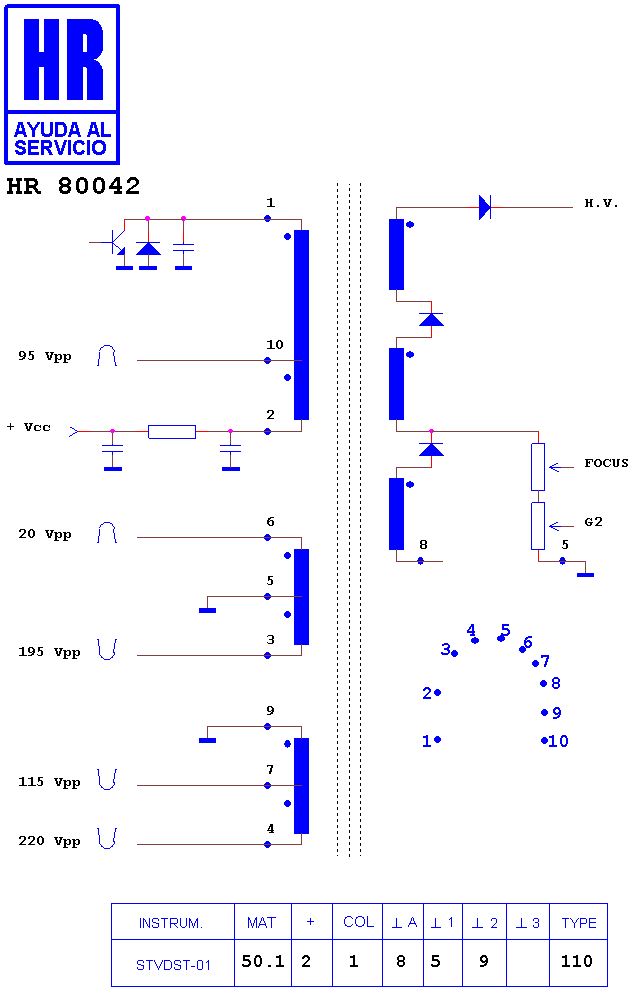Schematic diagram for HR 80042