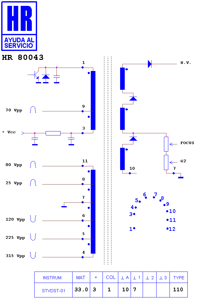 Schematic diagram for HR 80043