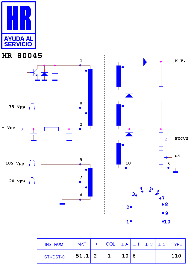 Schematic diagram for HR 80045