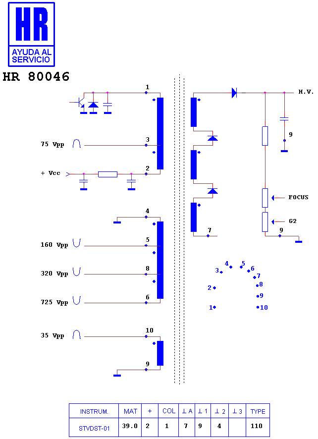 Schematic diagram for HR 80046