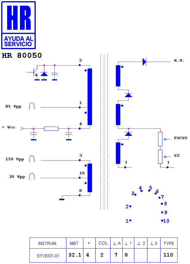 Schematic diagram for HR 80050