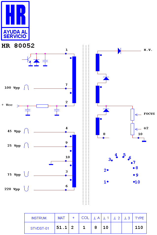 Schematic diagram for HR 80052