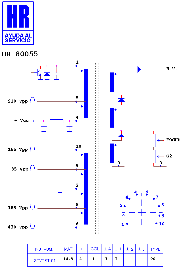 Schematic diagram for HR 80055