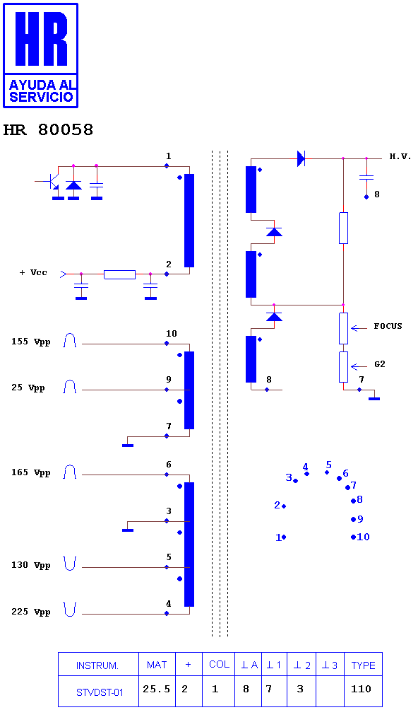 Schematic diagram for HR 80058