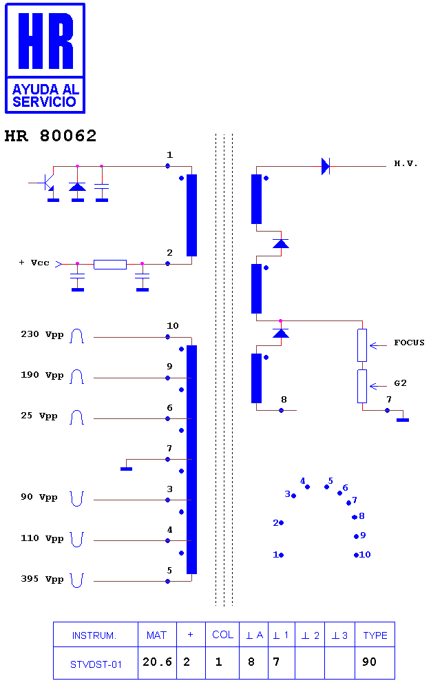Schematic diagram for HR 80062