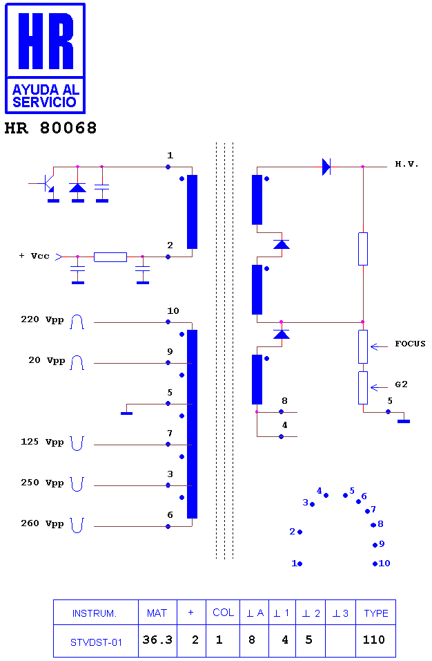 Schematic diagram for HR 80068