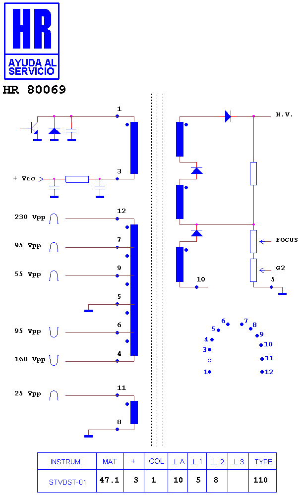 Schematic diagram for HR 80069