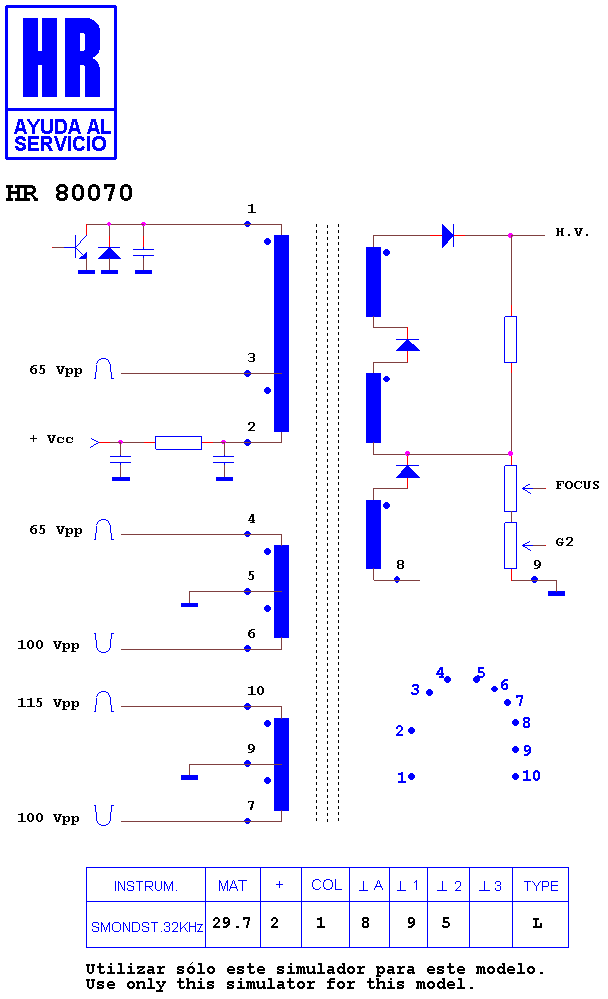 Schematic diagram for HR 80070