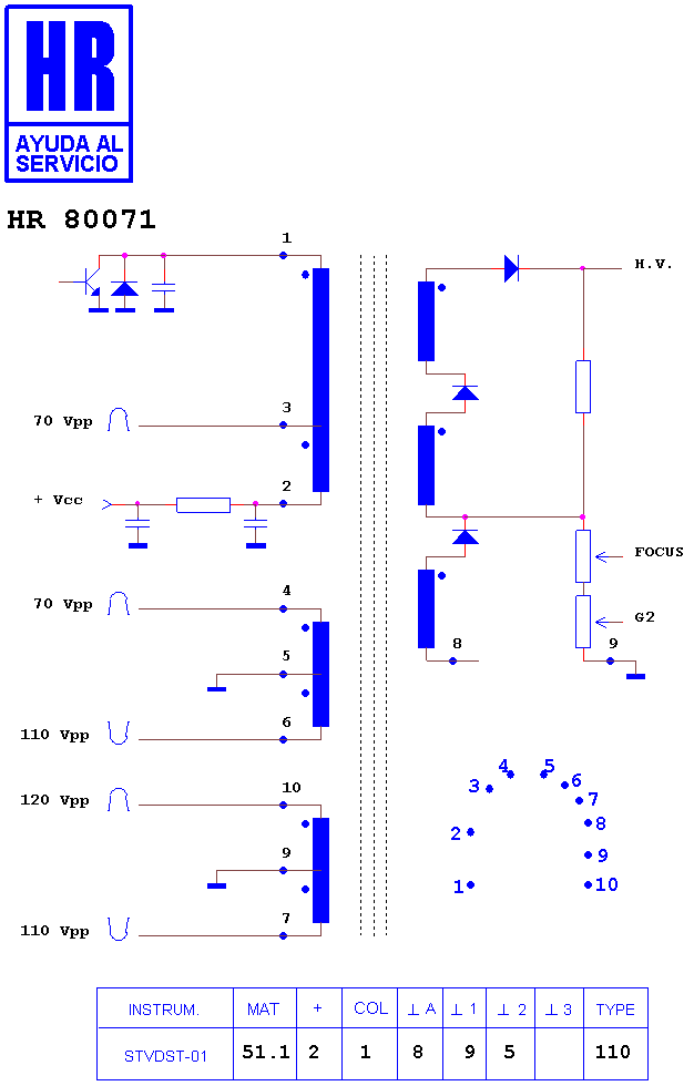 Schematic diagram for HR 80071