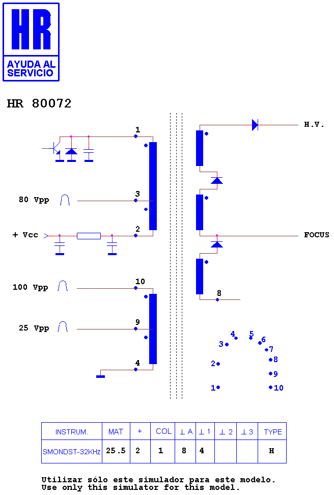 Schematic diagram for HR 80072