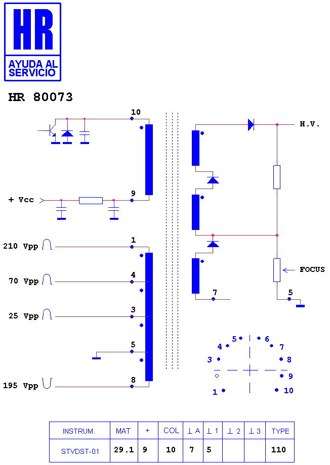Schematic diagram for HR 80073