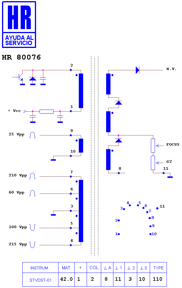 Schematic diagram for HR 80076