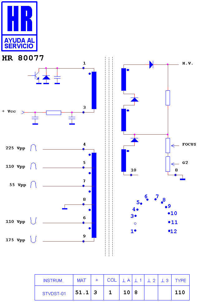 Schematic diagram for HR 80077