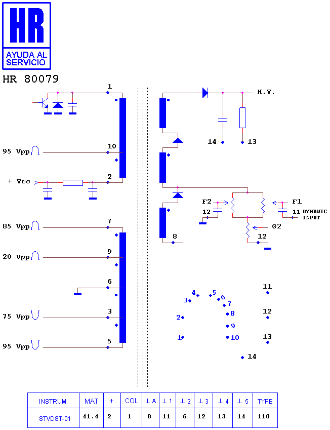 Schematic diagram for HR 80079