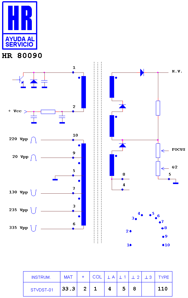 Schematic diagram for HR 80090