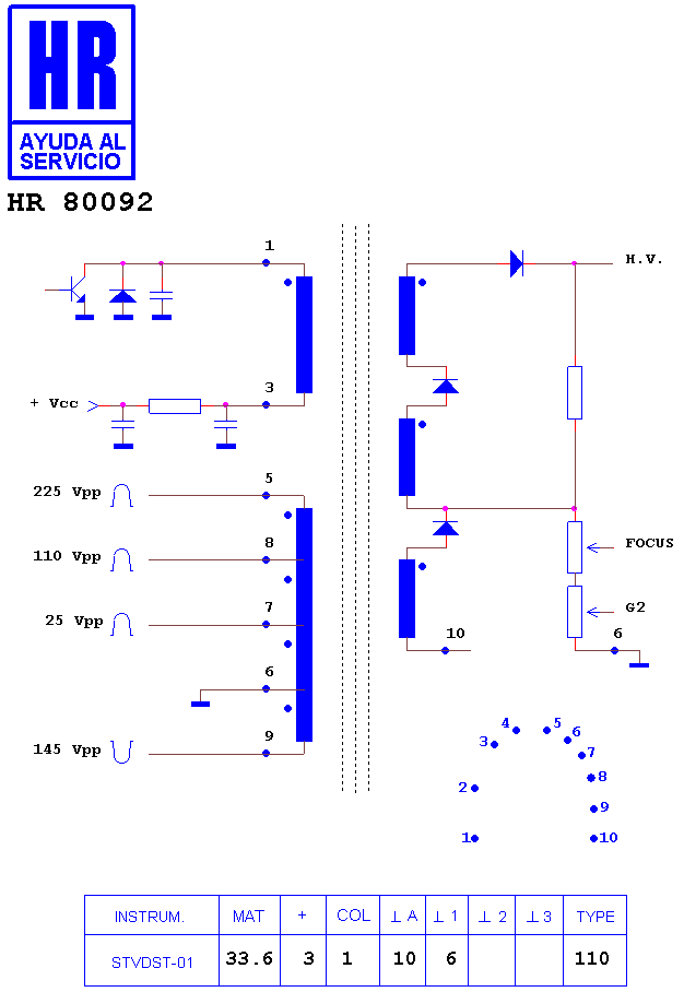 Schematic diagram for HR 80092