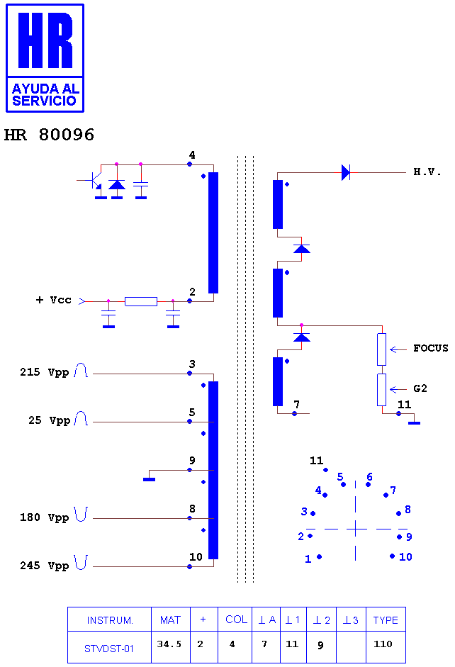 Schematic diagram for HR 80096