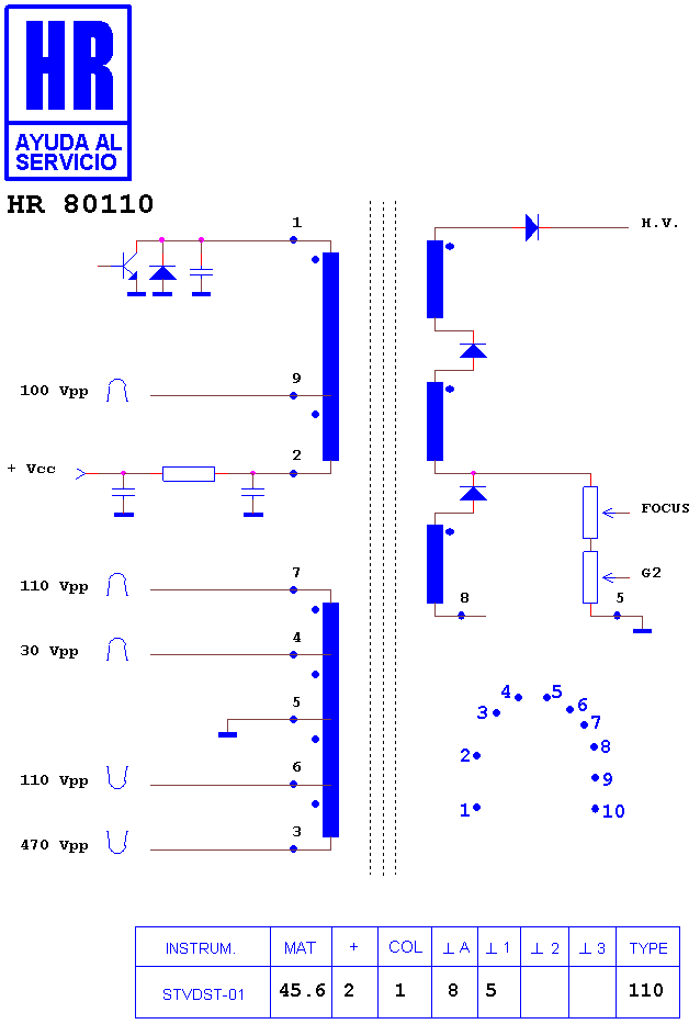 Schematic diagram for HR 80110