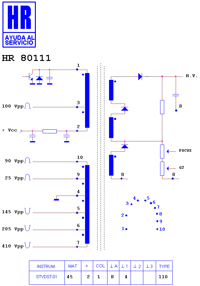 Schematic diagram for HR 80111