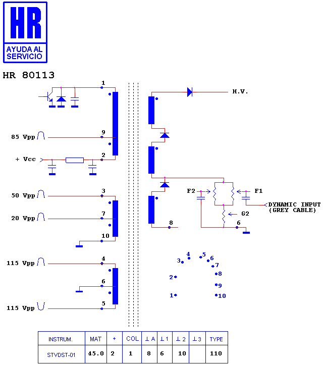 Schematic diagram for HR 80113