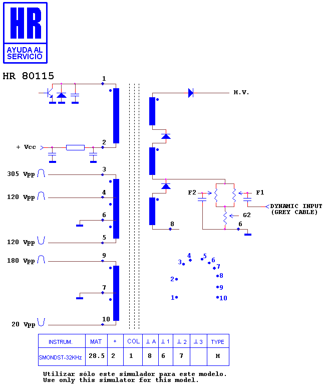 Schematic diagram for HR 80115
