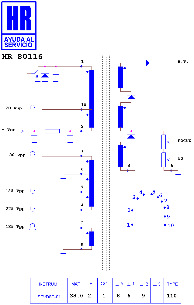 Schematic diagram for HR 80116