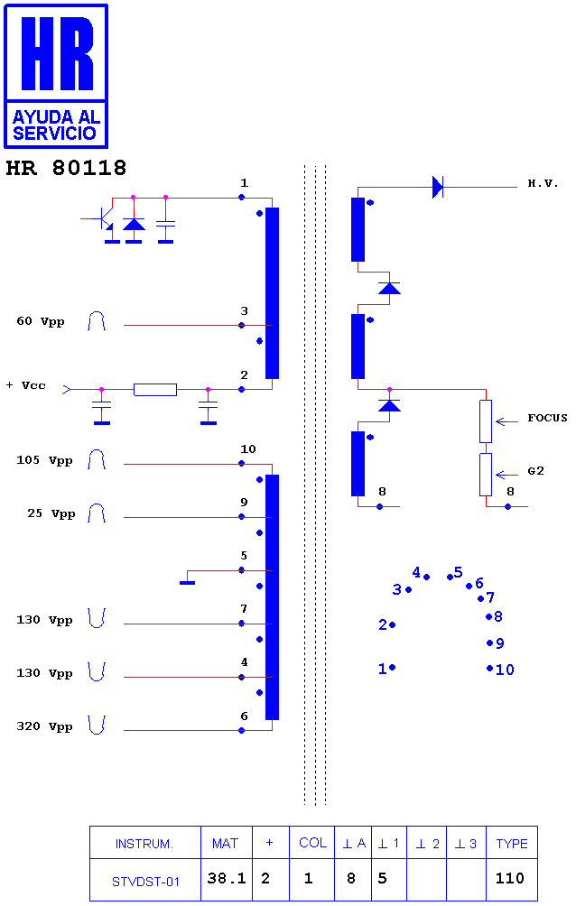 Schematic diagram for HR 80118