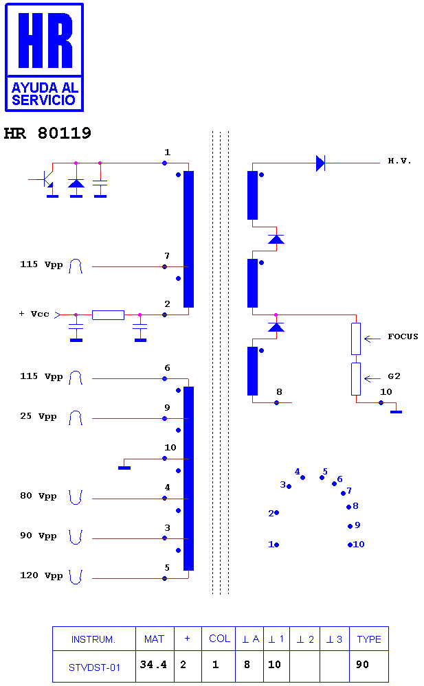 Schematic diagram for HR 80119