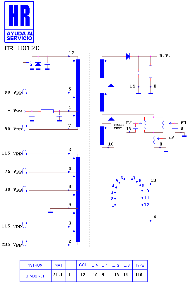 Schematic diagram for HR 80120