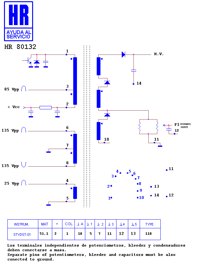 Schematic diagram for HR 80132