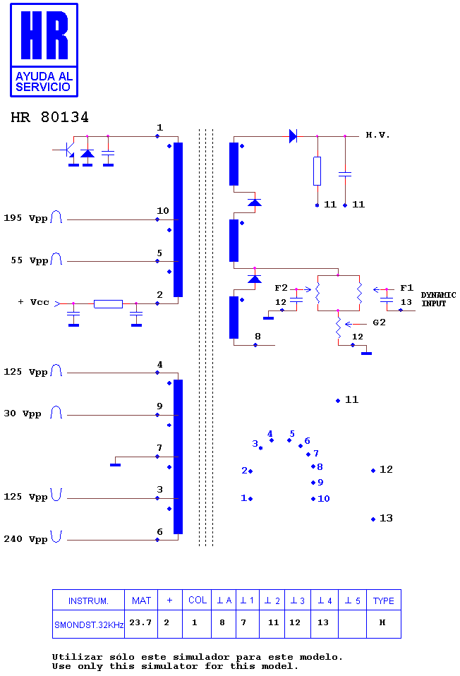 Schematic diagram for HR 80134