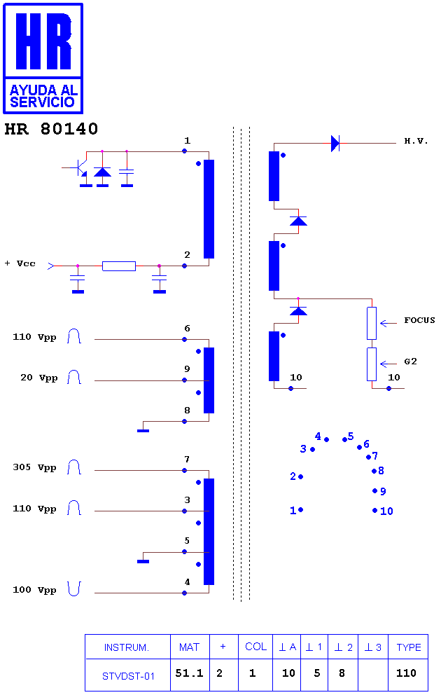 Schematic diagram for HR 80140
