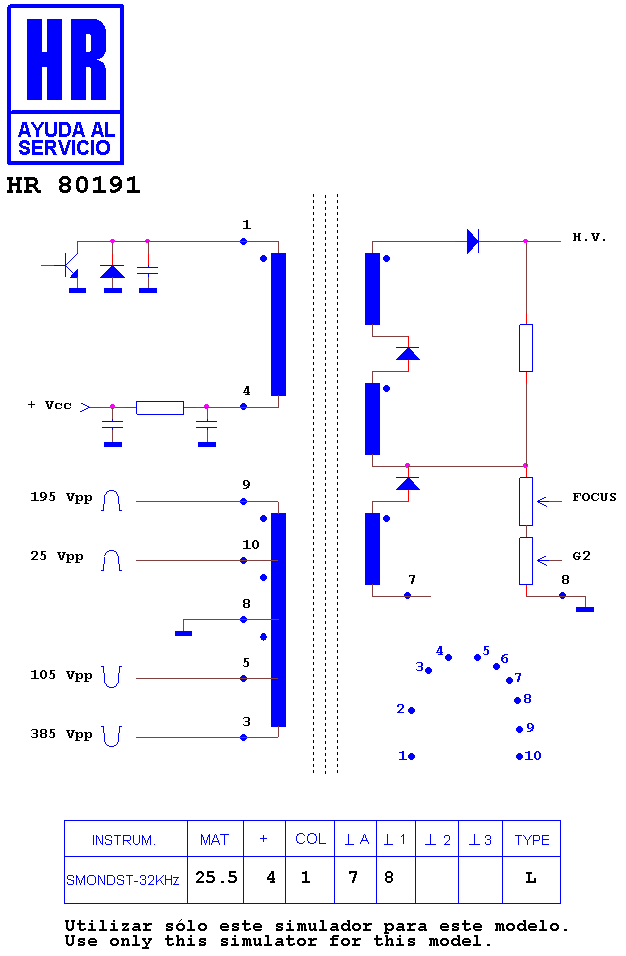 Schematic diagram for HR 80191