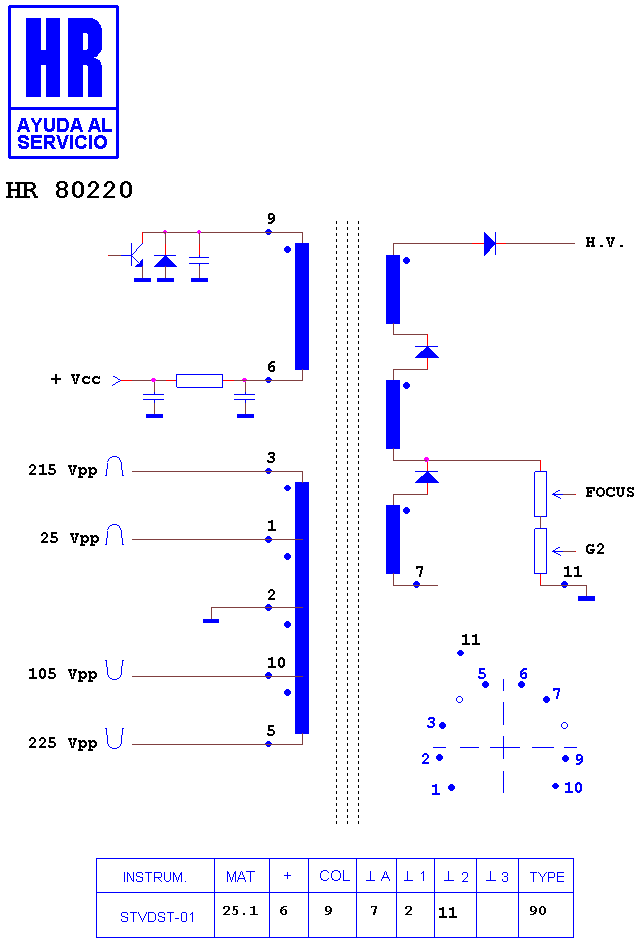 Schematic diagram for HR 80220