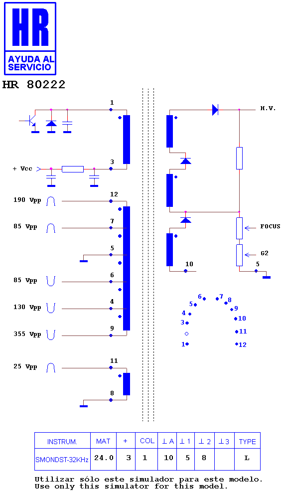 Schematic diagram for HR 80222
