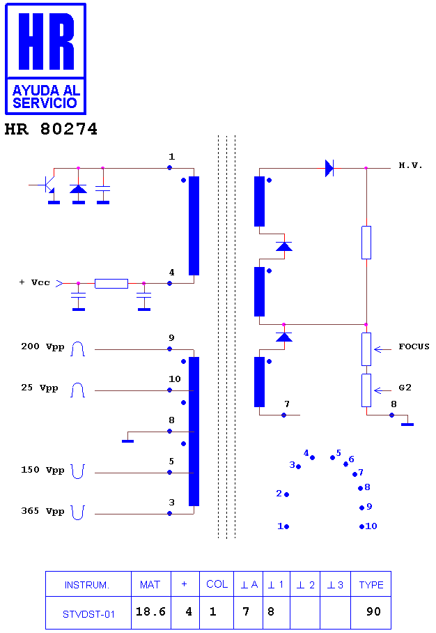 Schematic diagram for HR 80274