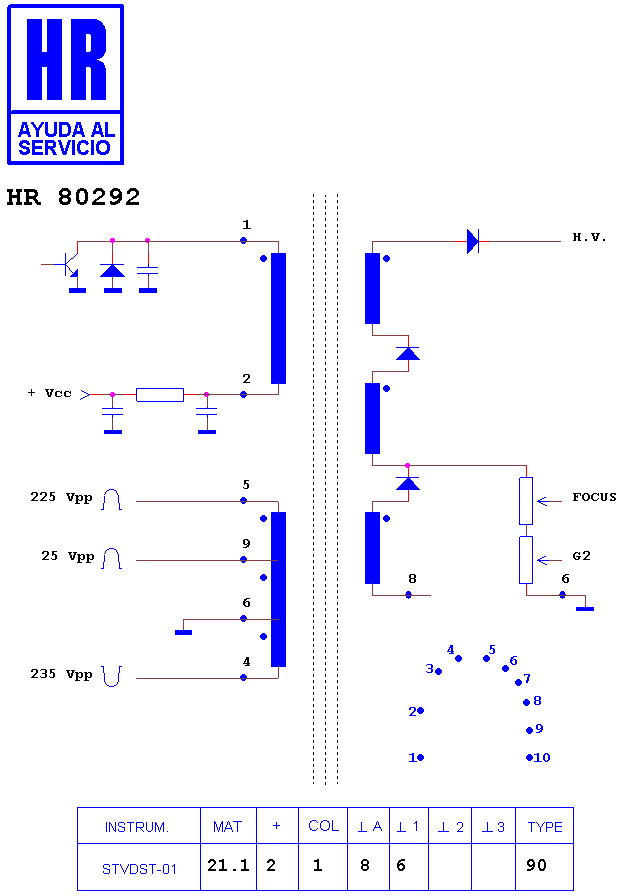Schematic diagram for HR 80292