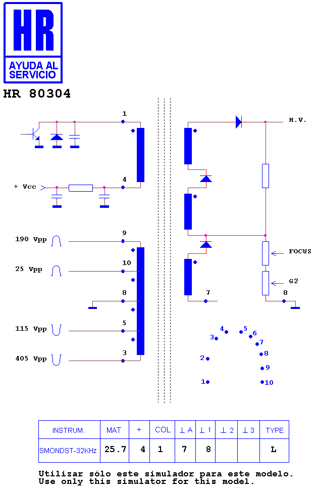 Schematic diagram for HR 80304