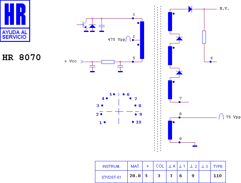 Schematic diagram for HR 8070