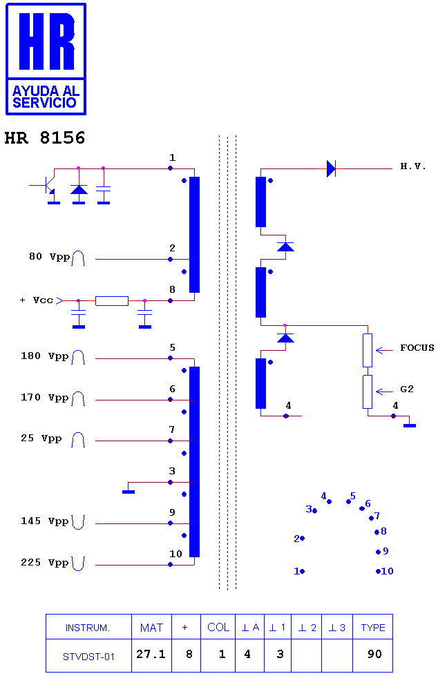 Schematic diagram for HR 8156