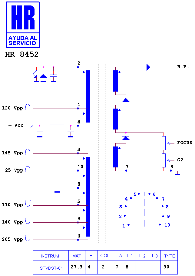 Schematic diagram for HR 8452