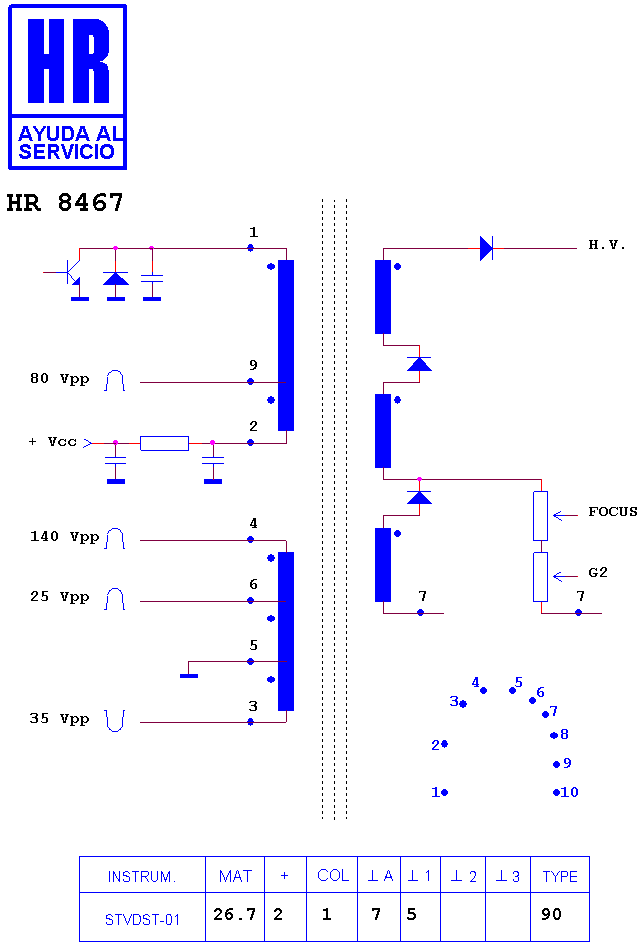 Schematic diagram for HR 8467