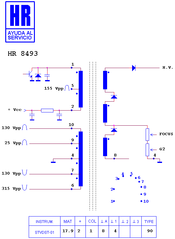 Schematic diagram for HR 8493