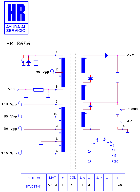 Schematic diagram for HR 8656