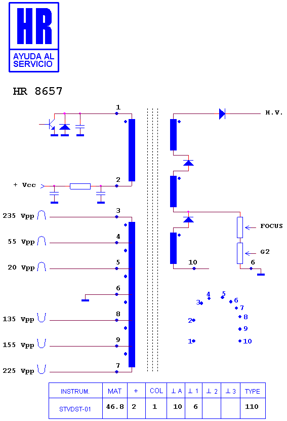 Schematic diagram for HR 8657